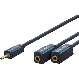 Clicktronic MP3 Duo Sound Adapter 3,5mm stereo Stecker > 2x 3,5mm stereo Buchse 0,1m (70491)