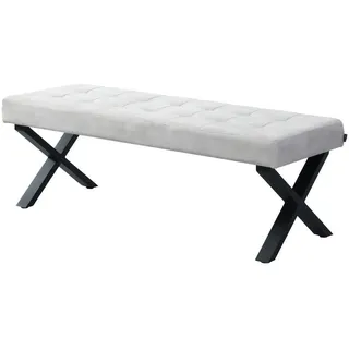 B&D home Sitzbank, Grau, Metall, 140x48x48 cm Esszimmer, Bänke, Sitzbänke