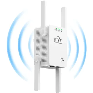 WiFi-Extender, WiFi-Booster mit AP-Modus, Router-Modus, Repeater-Modus, Kabelloser -Repeater-Booster mit Ethernet-Anschluss, Kabelloser Heim-Signalverstärker (EU-Stecker)