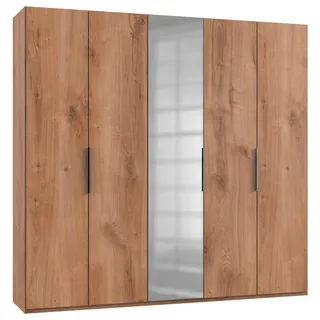 Level 250 x 236 x 58 cm Plankeneiche Nachbildung mit Spiegeltüren