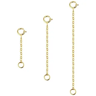 ASYKNM 3 Stück Kettenverlängerung Gold, Gold Vergoldete Verlängerung Kette Halskette Fußkette Armband Verlängerungskette für Schmuckherstellung