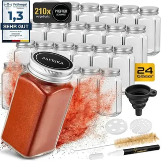 cuccinara Gewürzglas Eckig 120 ml 24 St.