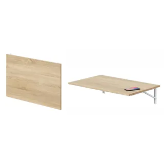 freiraum Klapptisch Wandklapptisch, in Canadian Eiche Dekor - 78x21x50 (BxHxT) braun