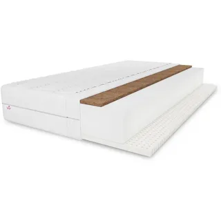 marpur Latexmatratze Tango 100x200 cm, Kokos-Matratze, Höhe ca. 20 cm, Härtegrad H3/H4, Farbe: Schwarz, inkl. Bezug