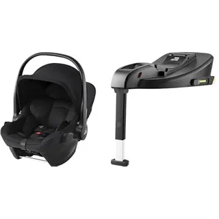 Bundle BRITAX RÖMER Babyschale BABY-SAFE CORE, Kindersitz für Babys ab Geburt bis 83 cm (15 Monate), Space Black + BRITAX RÖMER Babyschalen-Basisstation BABY-SAFE CORE ISOFIX BASE