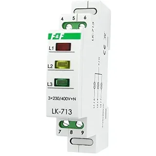 F&F Phasenkontrolle Leuchtmelder 3 Phasen Kontrollleuchte Phasenprüfer Signalleuchte F&F LK-713K