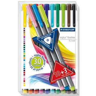 Staedtler Feinschreiber triplus fineliner 0,3mm Set, mit 13 Farben