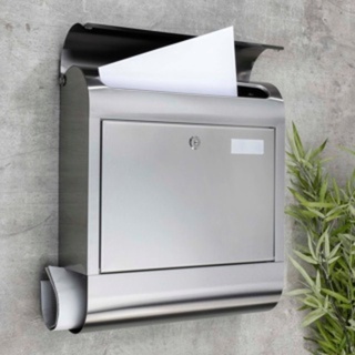Böttcher-AG Edelstahl Briefkasten mit Zeitungsfach (60180)