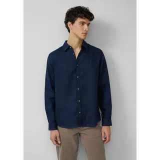 s.Oliver Langarmhemd Hemd Regular Fit: Langarmhemd aus Leinen blau L