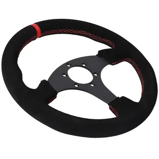 Auto Lenkrad 330 Mm 13 Zoll Universal Flachlenkrad Drift Rennspiel Lenkräder(Rot)