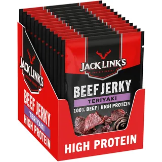 Jack Link's Jack Links Beef Jerky (12 x 40 g) Beutel, Teriyaki