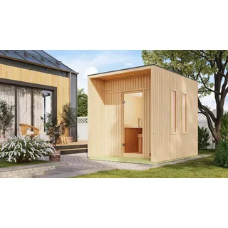 Karibu Saunaofen 9 kW schwarz + eingebauter Steuerung