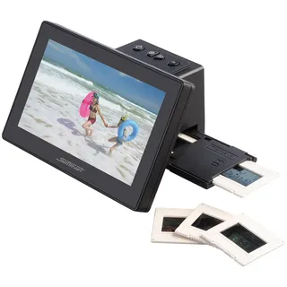 Somikon Stand-Alone-Dia- & Negativscanner, 17,8 cm/7"-IPS-Display, 25 MP, HDMI