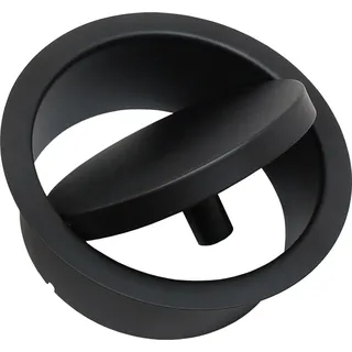 Häusler Onlinehandel GmbH V2A Hygiene Abwurfring 2026 Orbikular 150 x 70 Schwarz PVD Deckel schwenkbar