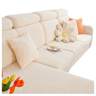 Coonoor Sofahusse L Form Schnittsofa Husse Sofabezug, Stretch, Universal, mit Strukturoptik