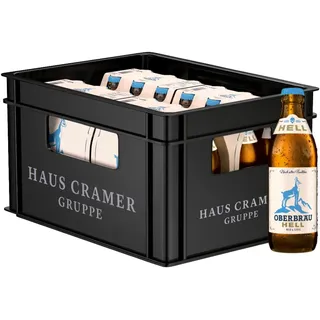 Oberbräu Hell, mild süffiges Helles Bier aus Bayern Flaschenbier, MEHRWEG im Kasten, 24er Kiste (24 x 0.33 l)