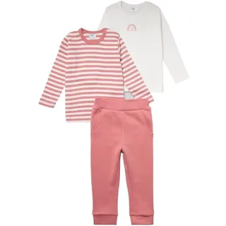 stellou & friends Stellou - friends Jersey-Set 3tlg., 2 Langarmshirts und Hose in rosa | Gr.: 62/68)