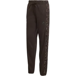 adidas Women's Seasonal Essentials French Terry Pants with 3-Stripes, Aurora Coffee/Multicolor, M