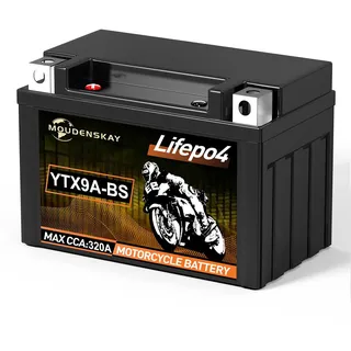 MOUDENSKAY Lithium MotorradBatterie 12V Powersports Batterie YTX9A-BS