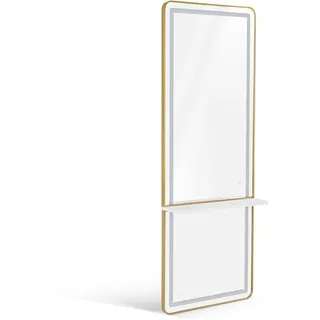 Barberpub Ganzkörperspiegel 17 x 65 x 177 cm Weiß-Gold