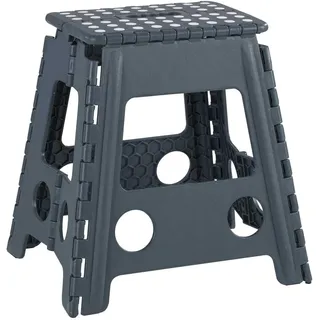 Home4You Klapphocker, Grau - Kunststoff - 29 x 22 cm