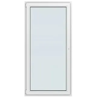 Solid Elements Balkontür New Basic  (100 x 200 cm, Verglasung: 2-fach, DIN Anschlag: Links, Weiß)