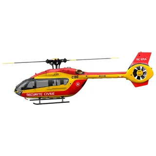 GOUX 1:30 C190 H145 RC-Hubschrauber für Erwachsene, 2.4G 6CH einmotoriges gyroskopisches Flugmodell, Geschenk für Erwachsene und Jugendliche (RTF Version/Rot-Gelb)