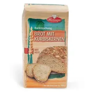 Küchenmeister Brotbackmischung Kürbiskernbrot, mit Roggensauerteig und Hefe, 500g