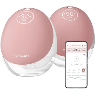 Momcozy M9 Mobile Flow Freihändige elektrische Doppel-Milchpumpe (BP225-NR71BA-A)