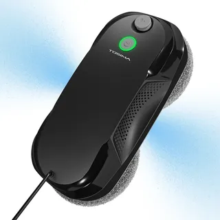 TOSIMA W5 fensterputzroboter Fensterroboter mit doppelter Düse,Einzigartige Variable Frequenzabsaugung, dreifaches Sicherheitssystem, Kantenerkennungsfunktion, intelligente Navigation (Schwarz)