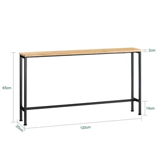 SoBuy FSB19 Konsolentisch 120x65x20 Natur/Schwarz