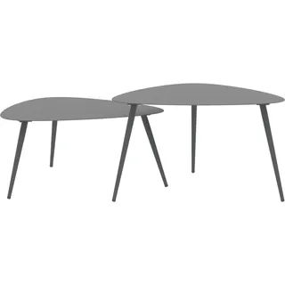 casa.pro Satztisch 2-tlg. Aymavilles Stahl Anthrazit