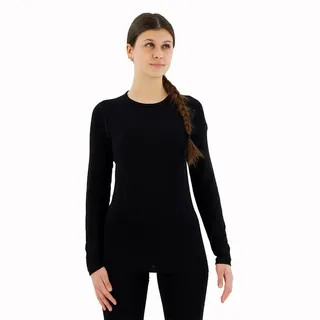 Icebreaker 260 Tech Crew Merino Langarm-baselayer - Black