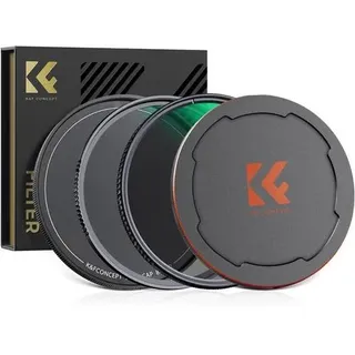 55mm Filter Set Polfilter CFL MCUV mit Metalldeckel & Tasche