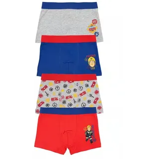 United Labels® Boxershorts Feuerwehrmann Sam Boxershorts für Jungen Unterhose Boxer (4er Pack) 110-116