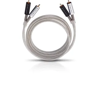 Oehlbach Silver Express 50 - Erstklassiges Stereo-Cinchkabel Set für CD-Player & Verstärker - SPOFC & 2-Fach Schirmung - 0,5 m - Silber