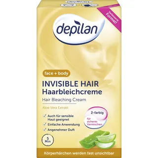 Depilan Invisible Haarbleichcreme für Körper & Gesichthaare, mit Aloe Vera