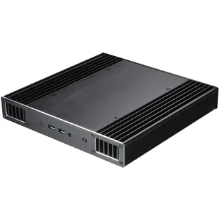 Akasa Plato X8, PC Lüfterloses Gehäuse, Aluminium Kühlgehäuse, Kühlkörper Gehäuse, CPU Kühlung, Mini PC Gehäuse, Für Intel 8th Gen NUC (Bean Canyon), 38,5mm hoch, schwarz, A-NUC43-M1B