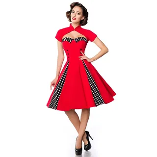 Belsira Vintage Kleid Retro Rockabilly Vintagekleid 50er Jahre - S