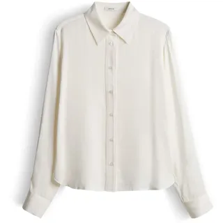 OPUS Damen Langarmbluse | FANDA Regular Hemdbluse aus nachhaltiger Viskose Milk, 38 - 38