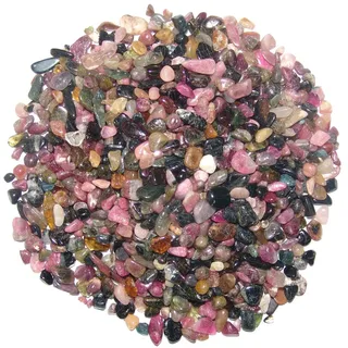 100 Gramm Turmalin bunt mini Trommelsteine ca. 5-10 mm