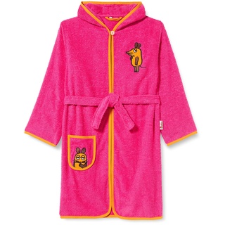 Playshoes Unisex Kinder Frottee-bademantel Morgenmantel, Pink Die Maus, 134-140 EU