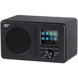 Ferguson Regent i200s Internetradio WLAN Radio mit Bluetooth, FM/DAB/DAB+ Radio UKW, Spotify Connect, Radiowecker, Equalizer, Farbdisplay, USB, AUX-IN - Schwarz