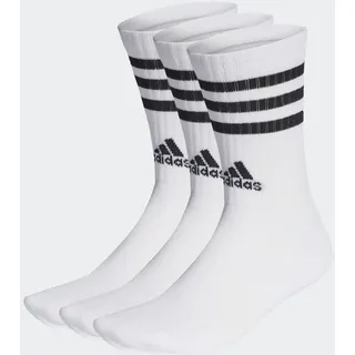 adidas 3-Streifen Cushioned Crew Socken 3 Paar White / Black 31-33