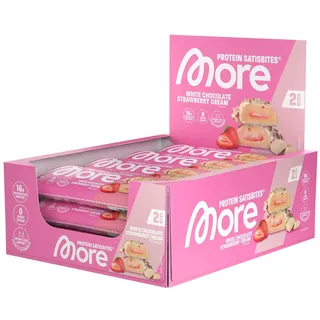 MORE Nutrition Protein Satisbites White Chocolate Strawberry Cream 12 x 2 x 25 g 