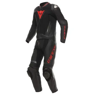 Dainese Motorradkombi Demon Sprint S/T 2-Teiler Motorrad Lederkombi Atmungsaktiv,Ellenbogenprotektoren enthalten,Hüftprotektoren enth Long 58