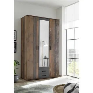 Pol-Power Pol-Power, Kleiderschrank Holzwerkstoff Melamin 3 Türen 120x196x54 cm