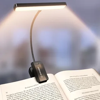 Glocusent Leselampe Buch Klemme 26 LEDs, Buchlampe mit Größere Lichtquelle |