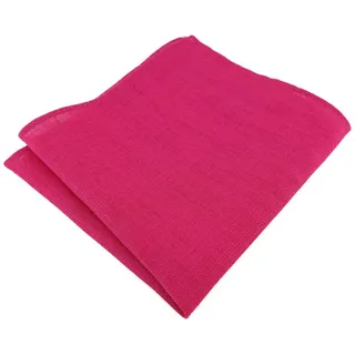 TigerTie Einstecktuch in magenta einfarbig Uni - Kavalierstuch 100% Leinen - Stecktuchgröße 26 x 26 cm - Einstecktuchgröße: ca. Länge 26 cm, Breite 26 cm