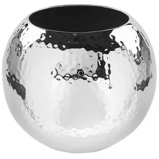 Fink Dekovase MOON Vase - H.20cm x D.25cm - Eisen/vernickelt - silberfarben (1x Vase, 1 St., Amphore - Grfäß), Elegante Dekovase - Blumenvase & Ziervase für stilvolle Akzente silberfarben